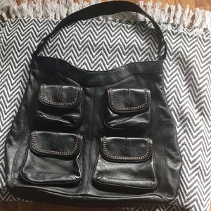 Banana Republic pebbled leather shoulder bag.